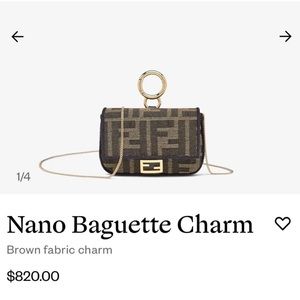 Fendi Baguette Nano Charm Bag